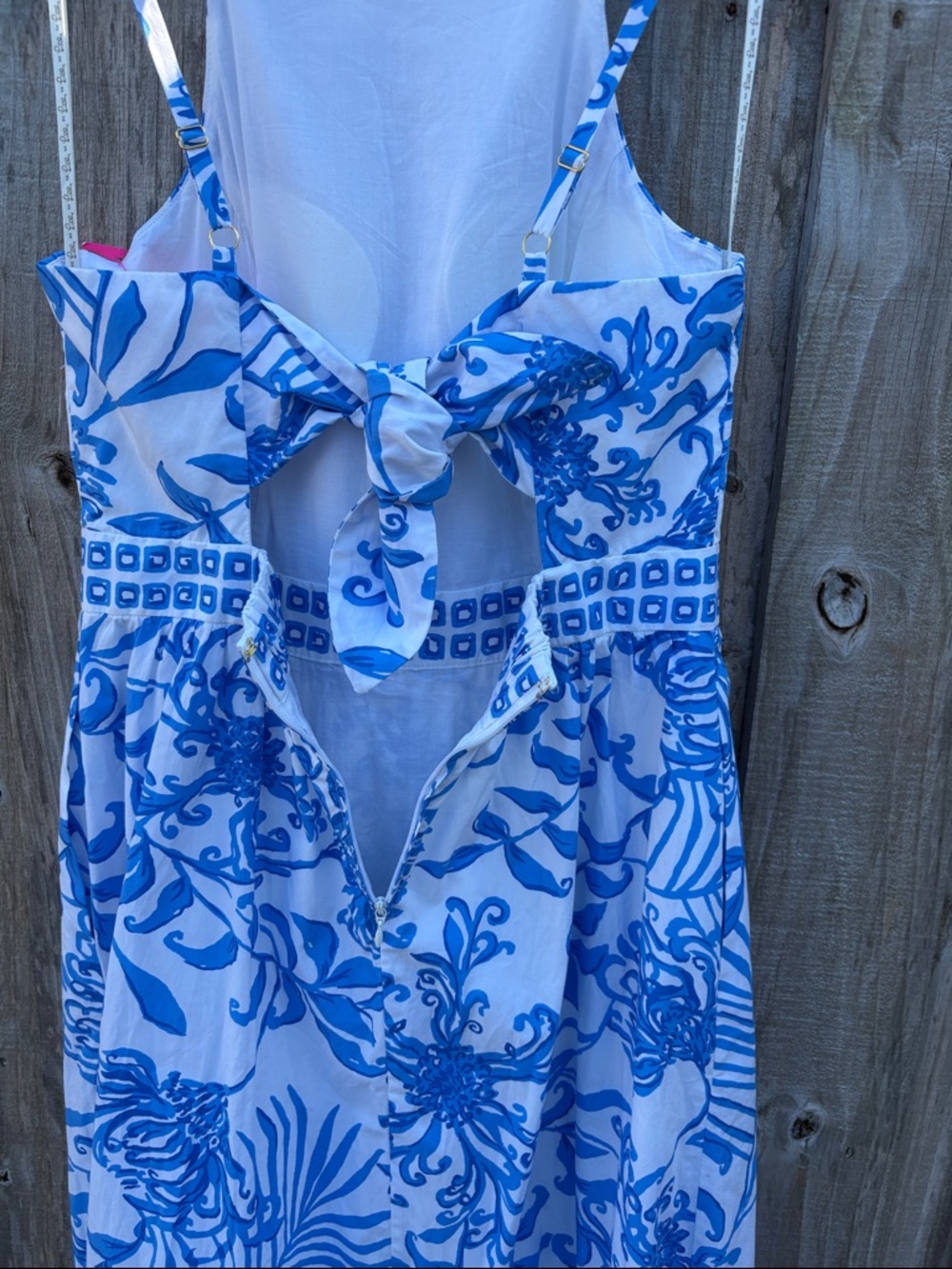 Lilly Pulitzer Blue and White Floral Maxi Dress size 8 - Picture 7 of 12
